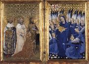 unknow artist, Richard II of England presented to the Virgin and Child by his patron Saint John the Baptist and Saints Edward and Edmund